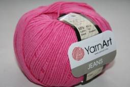 Пряжа Yarn Art JEANS  (Цвет: 42 ярко-розовый)