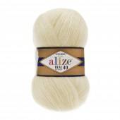 Пряжа Alize ANGORA REAL 40 (Цвет: 01 молочный)