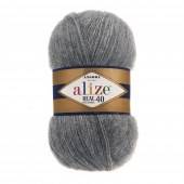 Пряжа Alize ANGORA REAL 40 (Цвет: 182 средне-серый меланж)