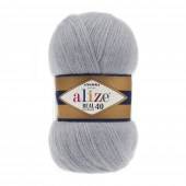 Пряжа Alize ANGORA REAL 40 (Цвет: 21 серый)