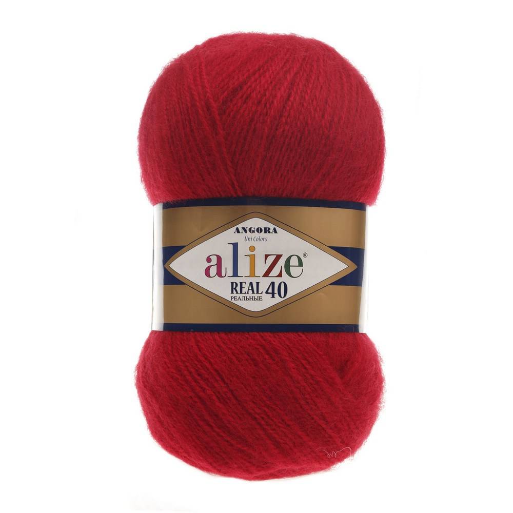 Пряжа Alize ANGORA REAL 40 (Цвет: 56 красный)