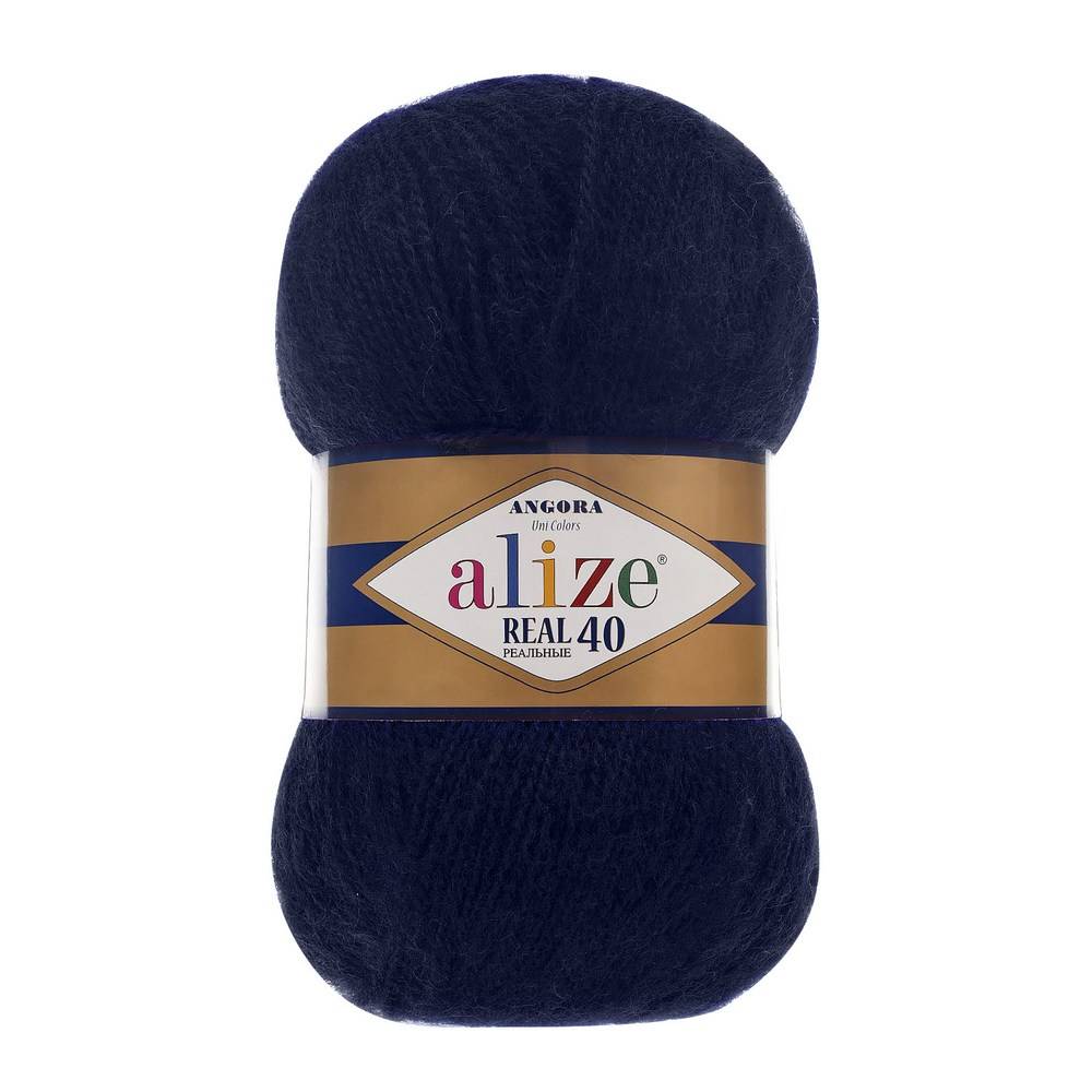 Пряжа Alize ANGORA REAL 40 (Цвет: 58 темно-синий)