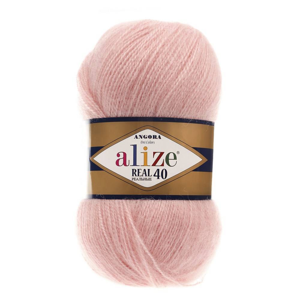 Пряжа Alize ANGORA REAL 40 (Цвет: 363 розовый лепесток)