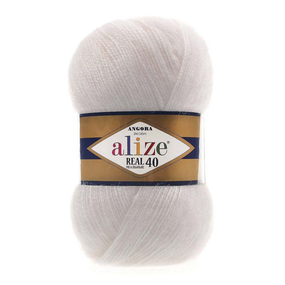 Пряжа Alize ANGORA REAL 40 (Цвет: 599 речной жемчуг)