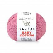 Пряжа Gazzal BABY COTTON (Цвет: 3468 розовый)