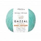 Пряжа Gazzal BABY COTTON XL (Цвет: 3452 зеленая бирюза)