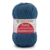 Пряжа Пехорка ДЕРЕВЕНСКАЯ (Цвет: 15 темно-голубой)