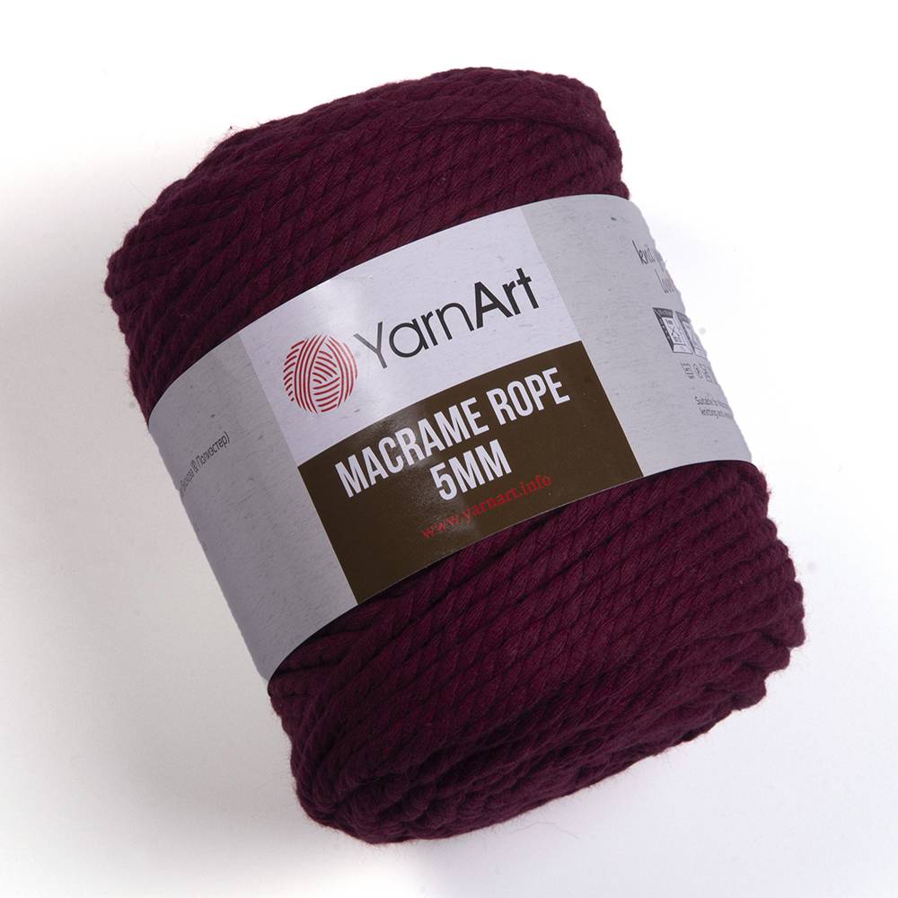 Пряжа Yarn Art MACRAME ROPE 5MM (Цвет: 781 бордо)