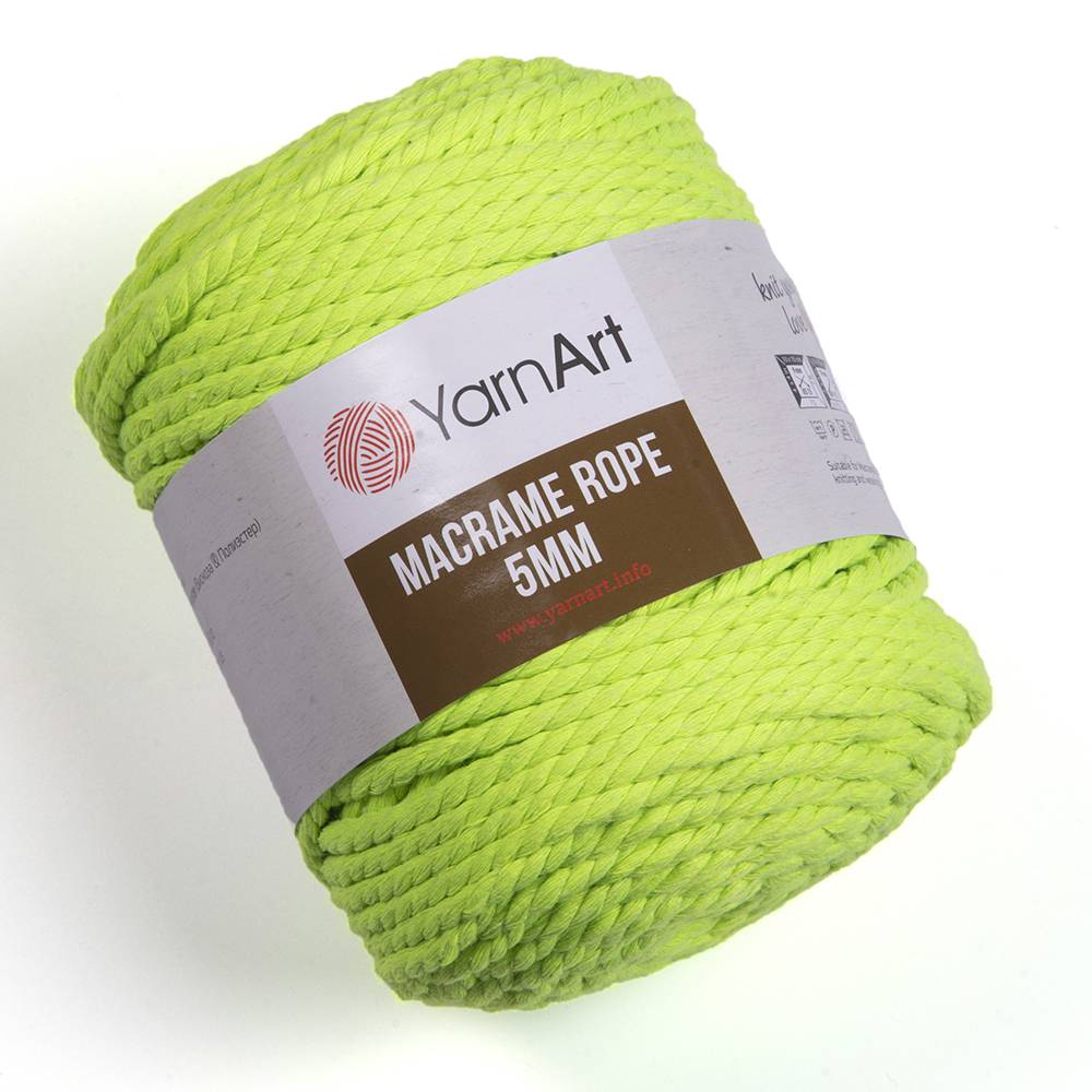 Пряжа Yarn Art MACRAME ROPE 5MM (Цвет: 801 салат)